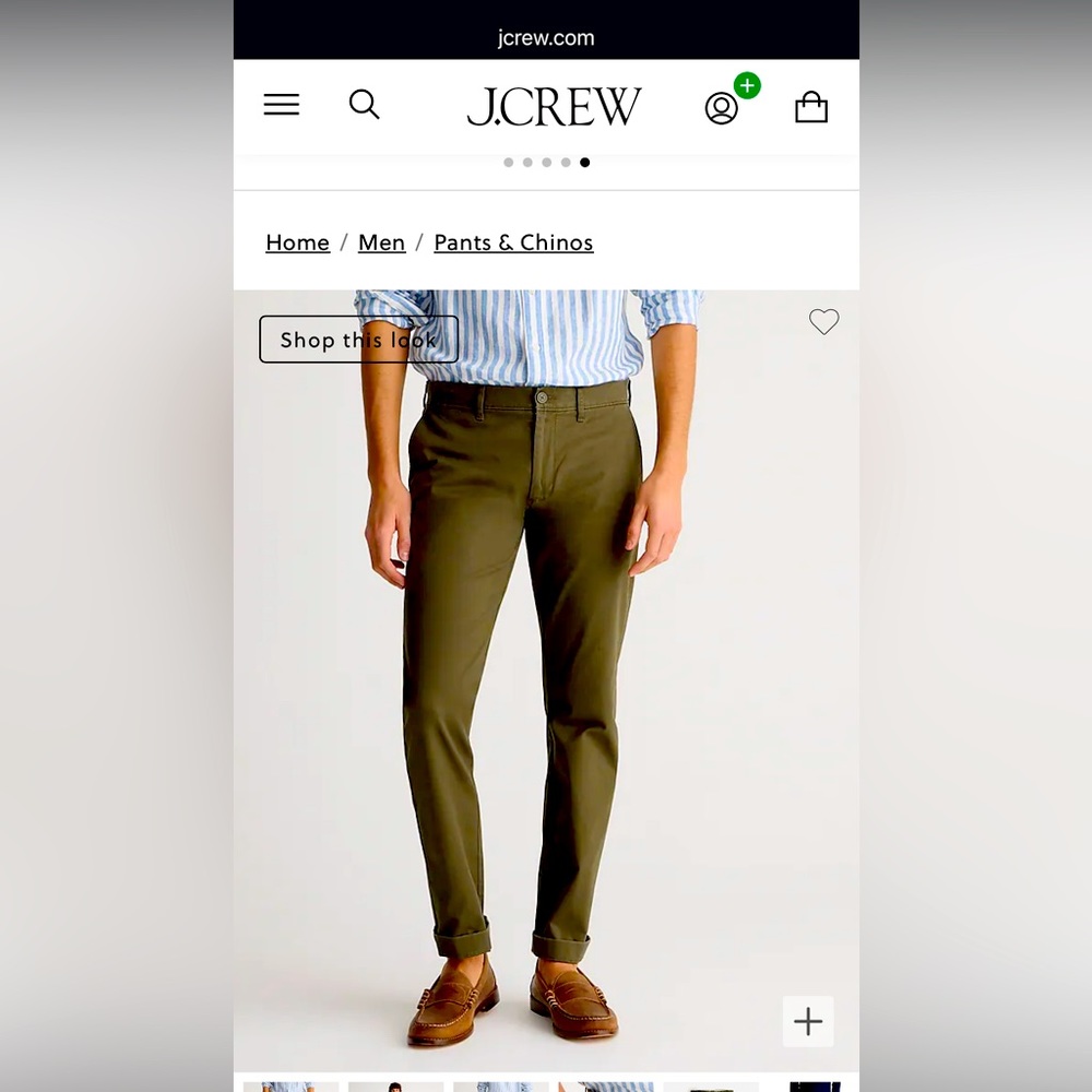 JCREW 484 Slim-fit stretch chino pant Men’s 32/30
